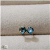 BZ519-122 10K YELLOW GOLD BLUE TOPAZ EARRINGS