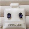 BZ519-107 SILVER LOLITE EARRINGS