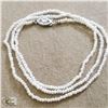 Image 2 : BZ519-112 10K WHITE GOLD FRESH WATER PEARL 20"