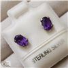 Image 2 : BZ519-106 SILVER AMETHYST EARRINGS