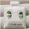 Image 1 : BZ519-142 SILVER PERIDOT EARRINGS