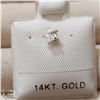 BZ519-123 14K YELLOW GOLD CUBIC ZIRCONIA NOSEPIN