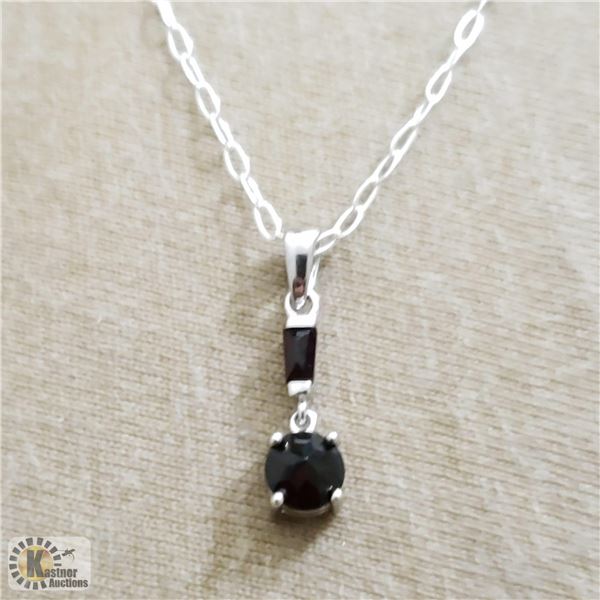 BZ519-131 BLACK ONYX 16" NECKLACE