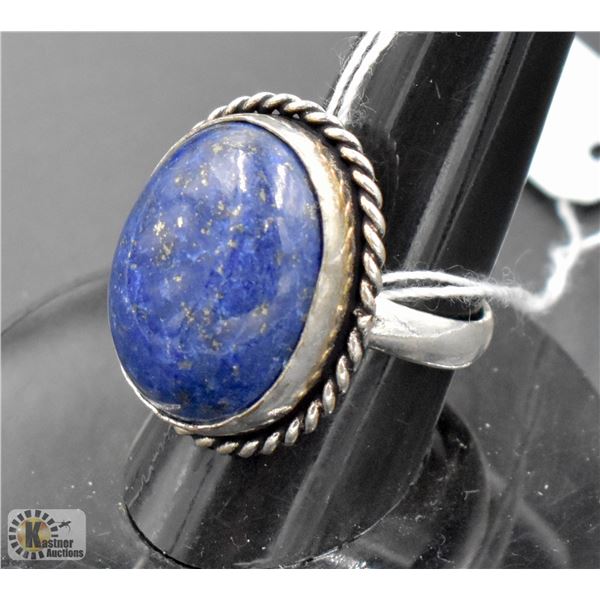 #41-NATURAL LAPIS LAZULI RING /SIZE 6.5