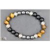 Image 1 : #167-TIGER EYE&MAGNETIC&HERMATITE BRACELET