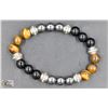 Image 2 : #167-TIGER EYE&MAGNETIC&HERMATITE BRACELET