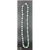 Image 1 : #124- FRESH WATER PEARL& GREEN JADE NECKLACE