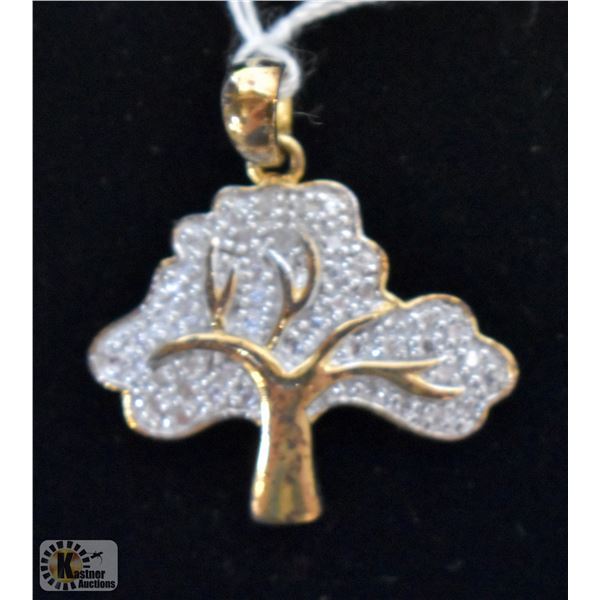 #349-DIAMOND ACCENT PENDANT 2.7G