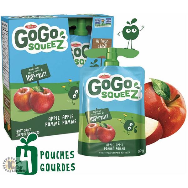 3 BOXES ORGANIC GOGO SQUEEZ APPLE FRUIT SAUCE