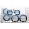 Image 1 : NEW SET OF 3 PAIR OF BLACK STAINLESS HOOP EARRINGS