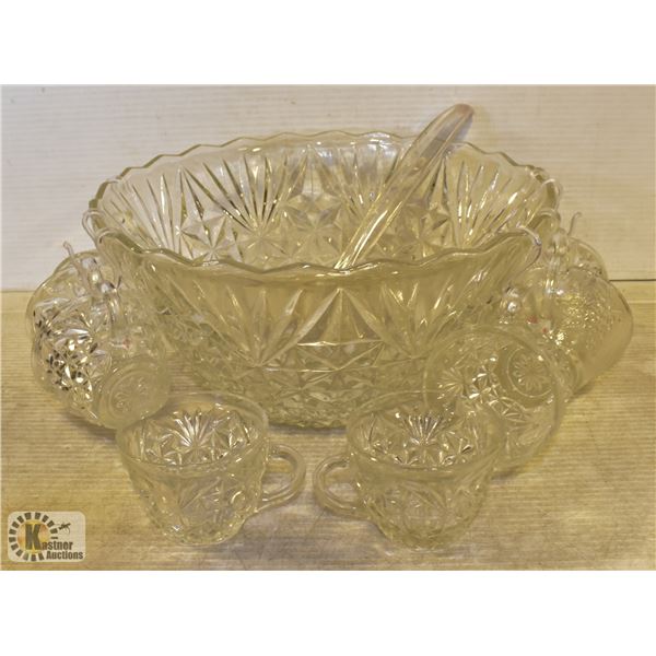 VINTAGE ARLINGTON 18PC PUNCH  BOWL SET