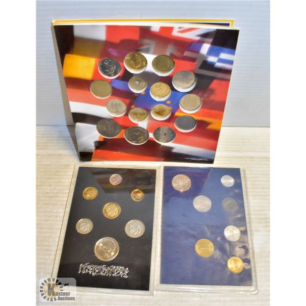 A) 3X MINTED WORLD COIN SETS