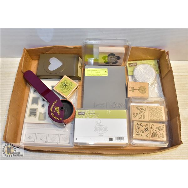 STAMPIN UP! WOOD INK BLOCK & ACCESSORIES FLAT FULL