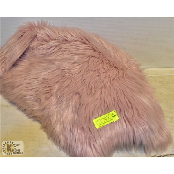 FAUX FUR SHEEPSKIN PINK 4FT AREA RUG