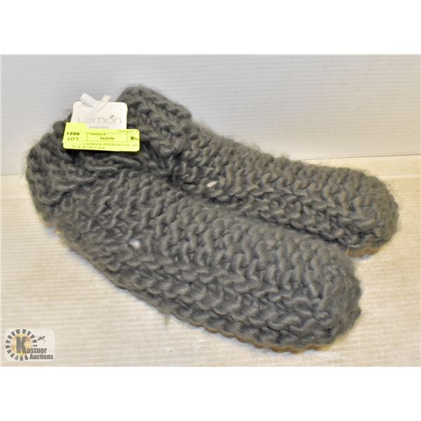 KNIT LADIES SLIPPERS RETAIL $40 NEW WITH TAGS