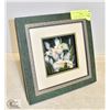 Image 1 : GLAZED FRAMED ORCHID LILY GALLERY PICTURE