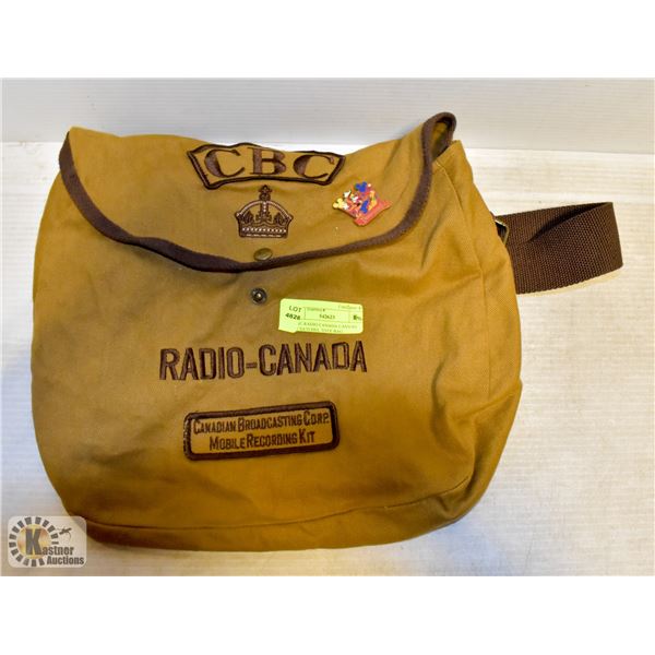 CBC RADIO CANADA CANVAS SIDE SATCHEL TOTE BAG