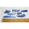 6)  LOT OF 7 PCES OF NATURAL BLUE KYANITE