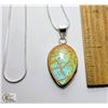 Image 1 : 25) AUSTRALIAN TRIPLATE OPAL TEARDROP PENDANT