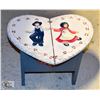 HEART SHAPED STOOL WITH STORAGE AND COUNTRY