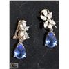 Image 1 : ESTATE HALLMARKED TANZANITE EARRINGS