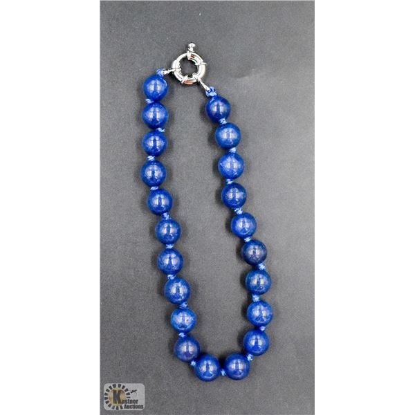 #163-NATURAL BLUE LAPIZ LAZULI BRACELET