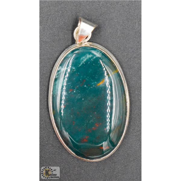 #15-NARURAL INDIA BLOOD STONE PENDANT