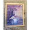 Image 1 : LARGE PICTURE FRAME OF BIRDS 26" W AND 32" HIGH