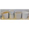 Image 1 : 4 WHITE CERAMIC FLOWER POTS
