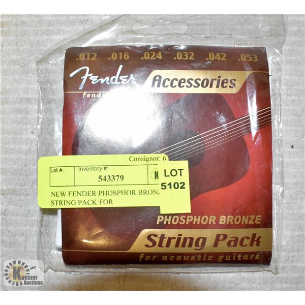 NEW FENDER PHOSPHOR BRONZE STRING PACK FOR