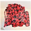 Image 1 : NEW REPACKED MEDIUM RED/BLACK BATH ROBE