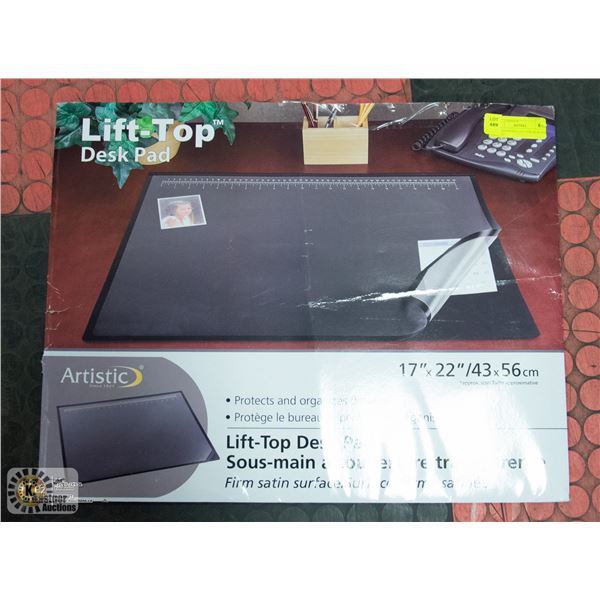 NEW REPACKED LIFT TOP DESK PAD, 17 X 22"