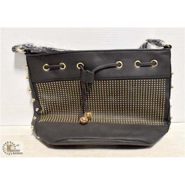 NEW BLACK STUDDED PURSE