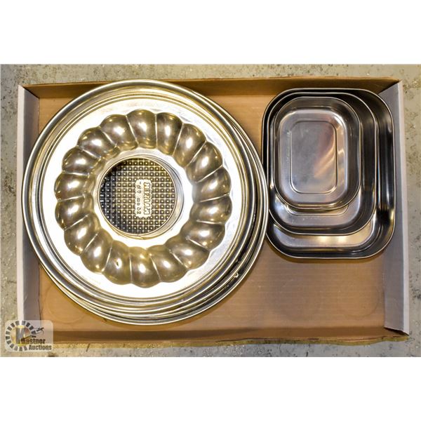 FLAT WITH STAINLESS CAKE PANS