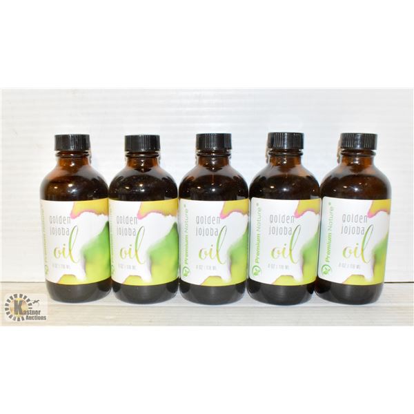 5 BOTTLES OF GOLDEN JOJOBA OIL