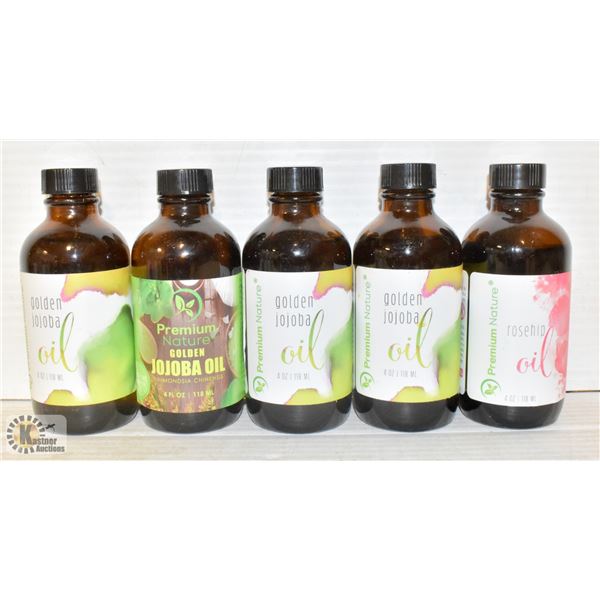 5 BOTTLES OF GOLDEN JOJOBA OIL