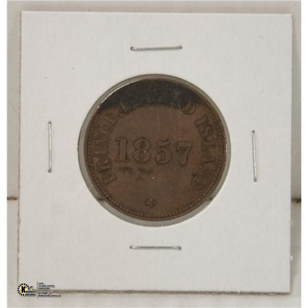 1857 PEI SELF GOVERNMENT & FREE TRADE 1/2 PENNY