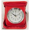 Image 1 : QUARTZ POCKET CLOCK IN RED CASE