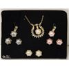 PEARL JEWELLERY SET INCLUDES 3 PAIRS OF EARRINGS &