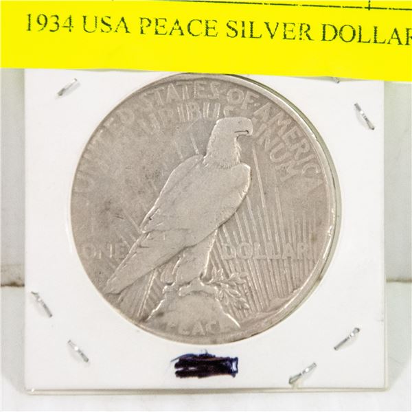 1934 USA PEACE SILVER DOLLAR
