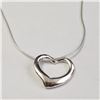 BZ1051-36 SILVER HEART 18" NECKLACE