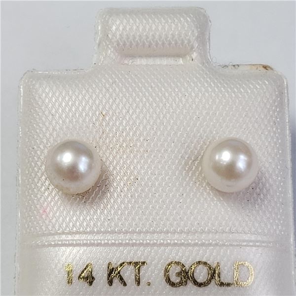 BZ1051-26 14K FRESH WATER PEARL EARRINGS