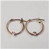 Image 1 : BZ1051-37 10K CZ HOOP EARRINGS