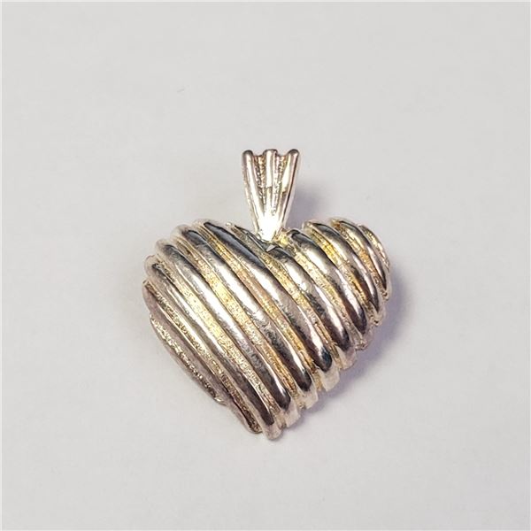 BZ1051-25 SILVER HEART PENDANT