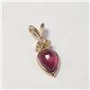 Image 1 : BZ1051-4 14K YELLOW GOLD RUBY & DIAMOND PENDANT
