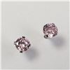 Image 1 : BZ1051-15 10K WHITE GOLD PINK CZ EARRINGS