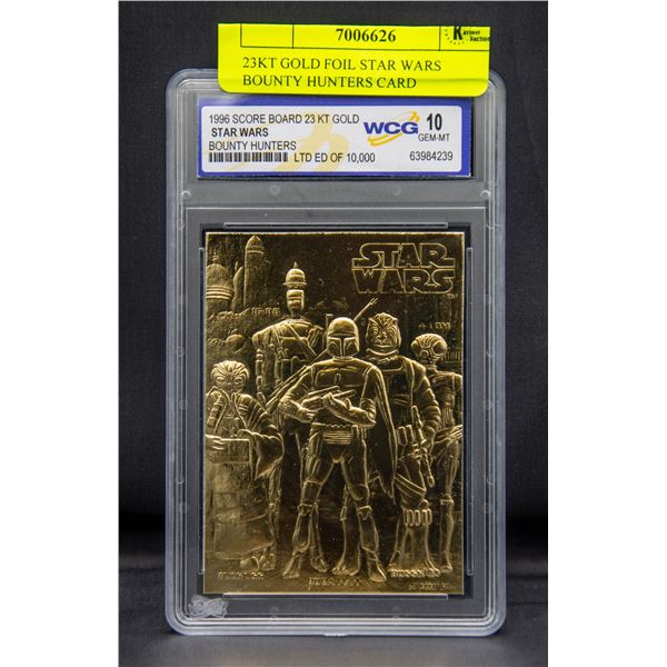 23KT GOLD FOIL STAR WARS BOUNTY HUNTERS CARD