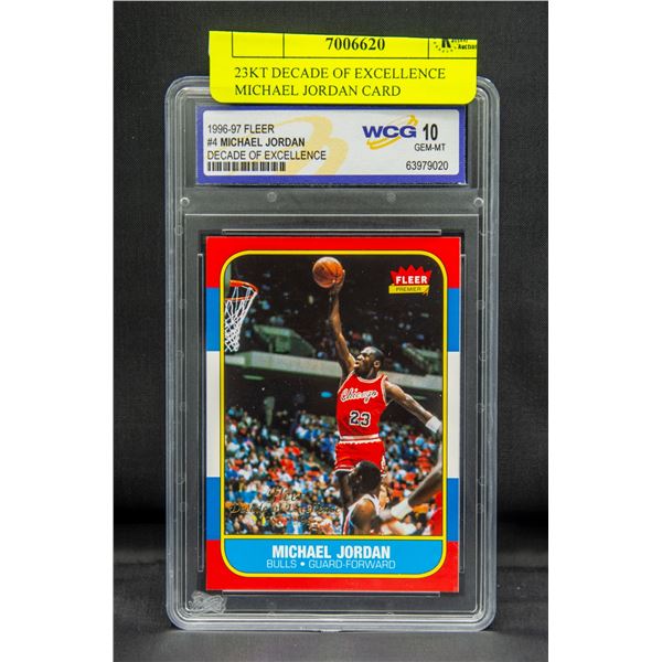 23KT DECADE OF EXCELLENCE MICHAEL JORDAN CARD