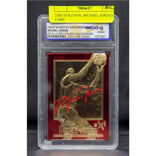 23KT GOLD FOIL MICHAEL JORDAN CARD