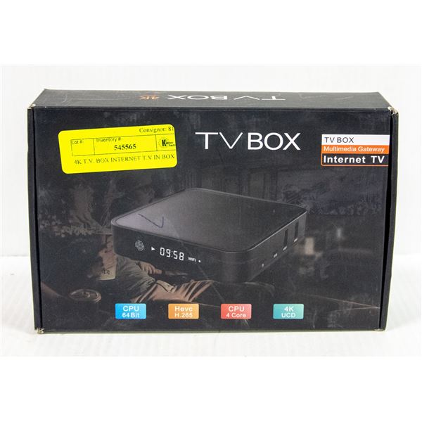 4K T.V. BOX INTERNET T.V IN BOX